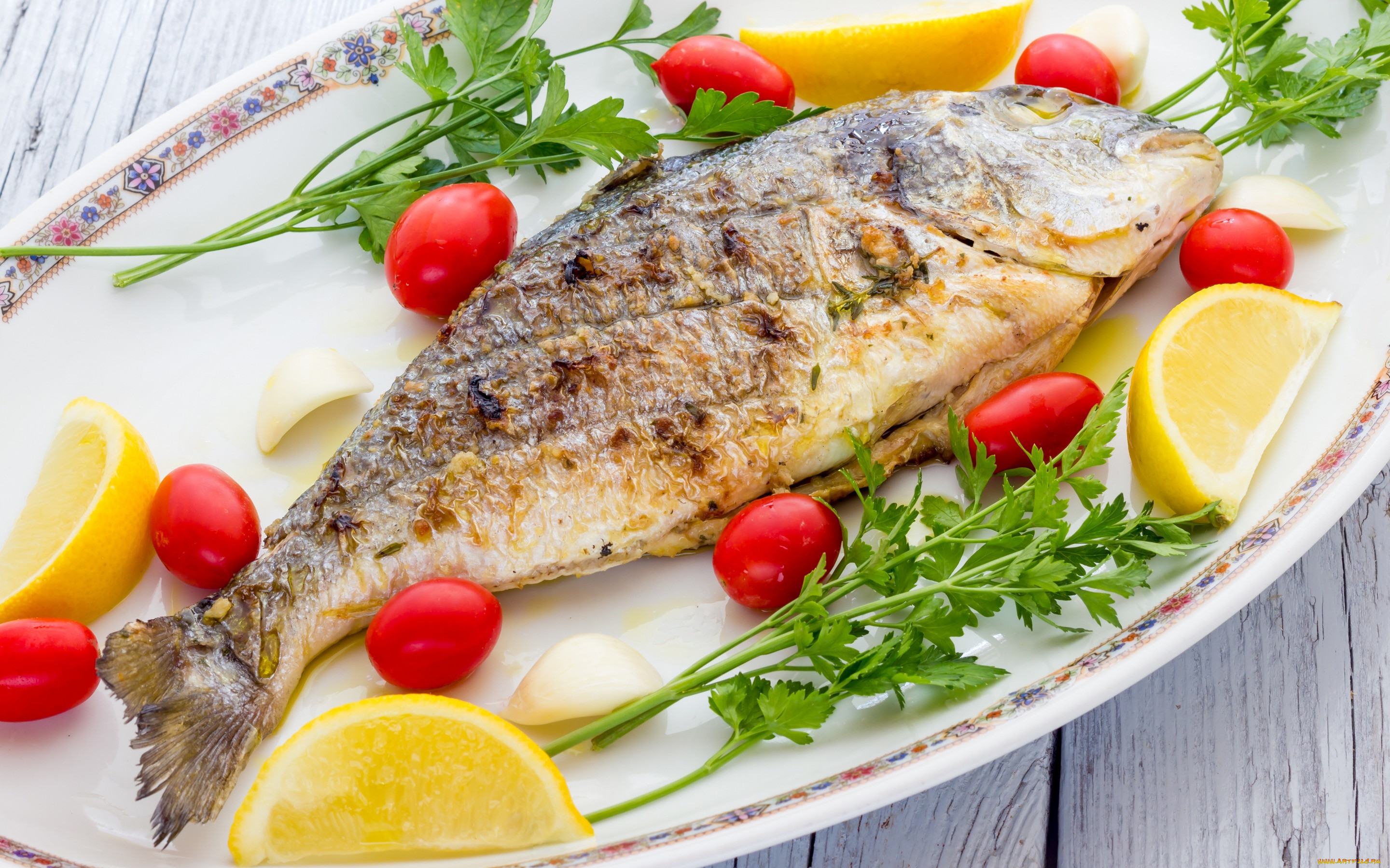 , ,  ,  ,  , fish, , , tomatoes, , lemons, , 